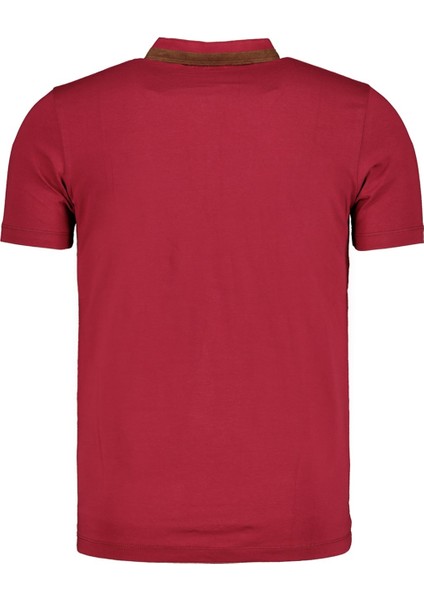 T8571 Fermuarlı Erkek T-Shirt-Koyu Bordo fiyatları