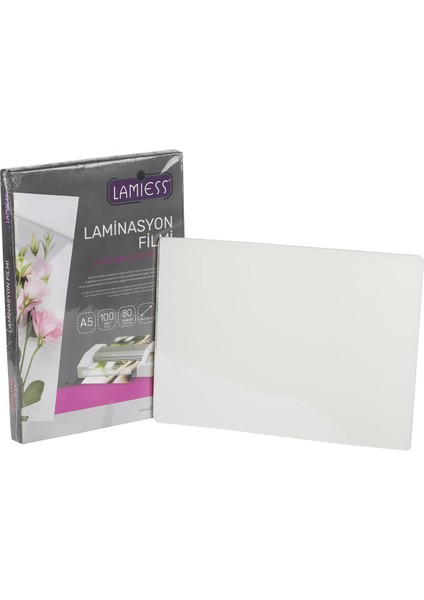 A-5 154 x 216 mm 80 Mıc.mat Polyester Laminasyon Filmi 100'LÜ