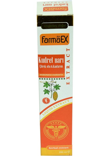 Farmaex Kudret Narı Çörek Otu Kantaron Bitkisel Alkolsüz Ekstrakt 250 ml