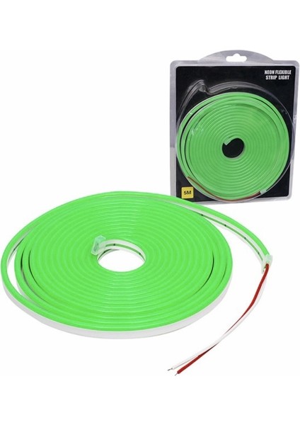 12 Volt 6x12mm Yeşil Esnek Neon Led (5 Metre)