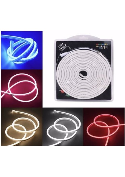 12 Volt 6x12mm Mavi Esnek Neon Led (5 Metre)