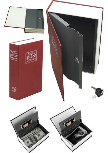 Kitap Şeklinde Gizli Kasa Kumbara Kitap Kasa Kumbara Kilitli Kasa Kumbara