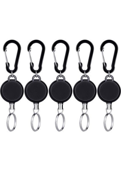 5x Kompakt Geri Çekilebilir Anahtarlık Ağır Hizmet Makinesi Anahtarlık Geri Çekme Tutucu (Yurt Dışından) fiyatları