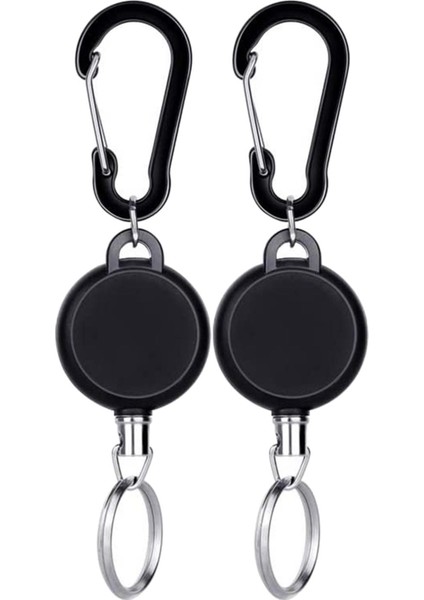 5x Kompakt Geri Çekilebilir Anahtarlık Ağır Hizmet Makinesi Anahtarlık Geri Çekme Tutucu (Yurt Dışından) indirimleri