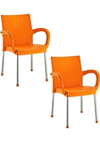 Sümela 2'li Bahçe Koltuğu | Turuncu