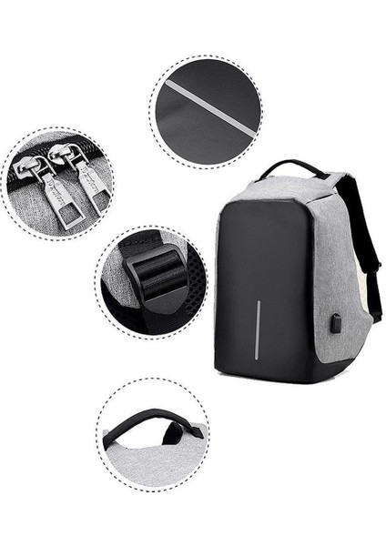 USB Bağlantısı ile Çok Işlevli Günlük Sırt Çantası (Yurt Dışından)