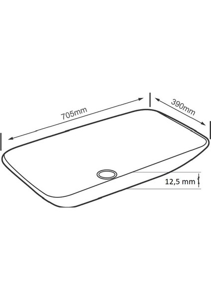 Marbel Crack Design Tezgah Üstü Çanak Lavabo