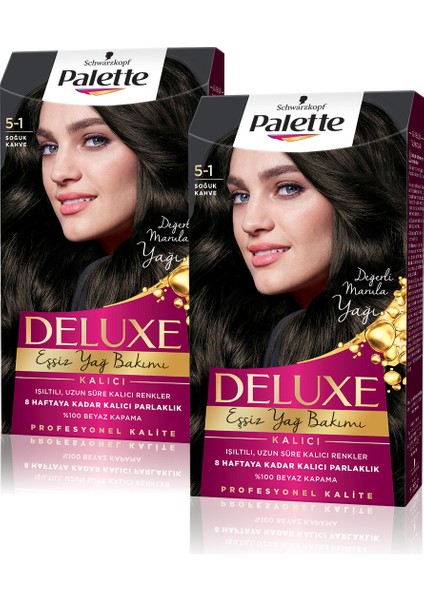 Deluxe Saç Boyası 5-1 Soğuk Kahve X 2 Adet