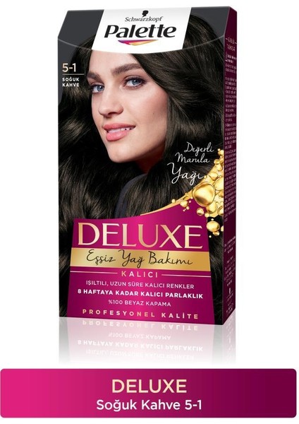 Deluxe Saç Boyası 5-1 Soğuk Kahve X 2 Adet modelleri