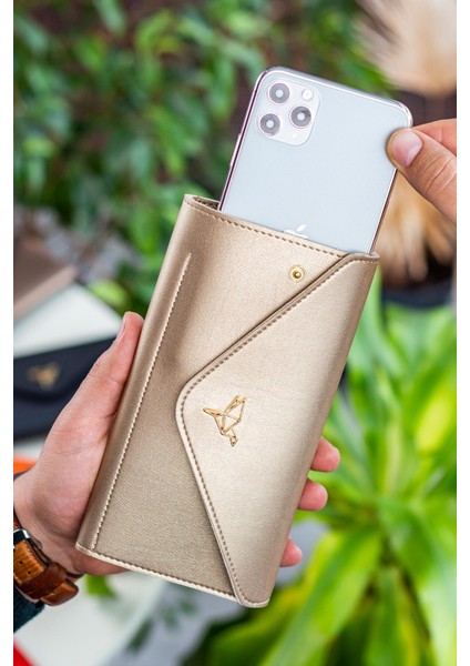 Envelope Telefon ve Bozuk Para Bölmeli Zarf Model Kadın Cüzdan