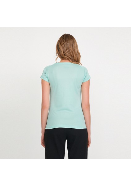 RELAX IN Kadın Slim Fit Tişört Nane modelleri