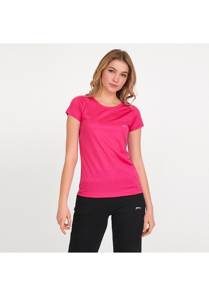 RELAX IN Kadın Slim Fit Tişört Fuşya