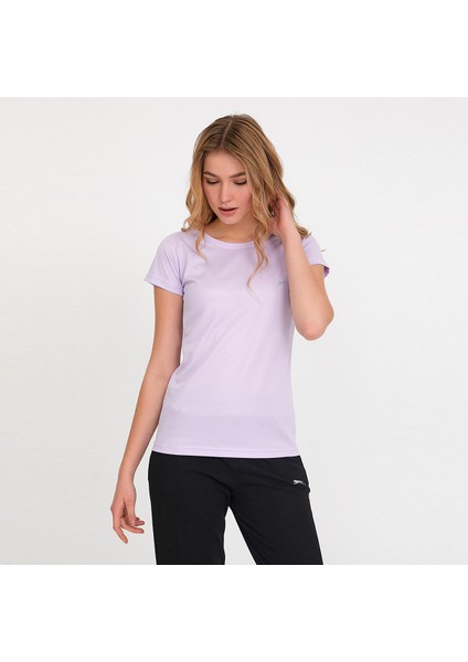 RELAX IN Kadın Slim Fit Tişört Mor