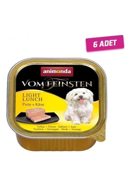 6 Adet - Animonda Liğht Hindi ve Peynirli Köpek Konservesi 150 gr