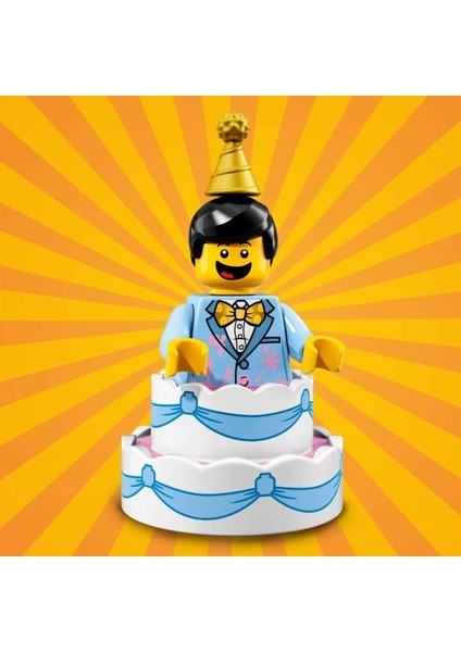 71021-10 Minifigür Seri 18 - Birthday Cake Guy
