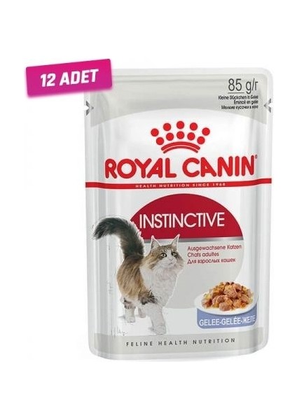 12 Adet - Royal Canin Instınctive Jelly Pouch Kedi Maması 85 gr