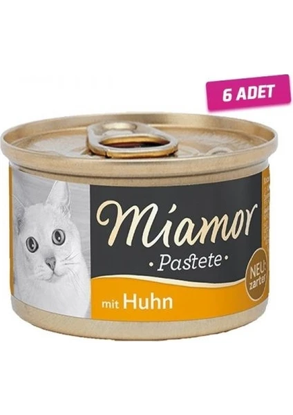 6 Adet - Miamor Pastete Tavuklu Tahılsız Kedi Konservesi 85 gr