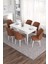 Concept Eva Serisi 80 x 132 cm Açılabilir Mdf Mutfak Masa Takımı Beyaz Masa ve 6 Sandalye 1
