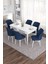 Concept Eva Serisi 80 x 132 cm Açılabilir Mdf Mutfak Masa Takımı Beyaz Masa ve 6 Sandalye 1