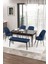 Concept Zen Serisi Bench'li 80 x 132 cm Açılabilir Mdf Mutfak Masası Takımı Siyah Mermer Desen 1