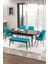 Concept Zen Serisi Bench'li 80 x 132 cm Açılabilir Mdf Mutfak Masası Takımı Siyah Mermer Desen 2