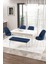 Concept Zen Serisi Bench'li 80 x 132 cm Açılabilir Mdf Mutfak Masası Takımı Beyaz Masa 1