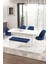 Concept Zen Serisi Bench'li 80 x 132 cm Açılabilir Mdf Mutfak Masası Takımı Beyaz Masa 2