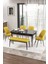 Concept Zen Serisi Bench'li 80 x 132 cm Açılabilir Mdf Mutfak Masası Takımı Siyah Mermer Desen 1