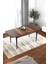 Concept Zen Serisi Bench'li Mdf Açılabilir 80 x 132 cm 1.sınıf Mutfak Masası Takımı - Barok Ahşap Desen 2