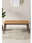 Concept Zen Serisi Bench'li Mdf Açılabilir 80 x 132 cm 1.sınıf Mutfak Masası Takımı - Barok Ahşap Desen 3