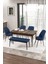 Concept Zen Serisi Bench'li Mdf Açılabilir 80 x 132 cm 1.sınıf Mutfak Masası Takımı - Barok Ahşap Desen 1