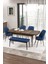 Concept Zen Serisi Bench'li Mdf Açılabilir 80 x 132 cm 1.sınıf Mutfak Masası Takımı - Barok Ahşap Desen 2