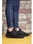 Siyah Kırmızı Erkek Sneaker Orta Topuklu Konforlu Koni Tipi 0012105 2