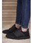 Siyah Kırmızı Erkek Sneaker Orta Topuklu Konforlu Koni Tipi 0012105 3