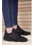 Siyah Kırmızı Erkek Sneaker Orta Topuklu Konforlu Koni Tipi 0012105 4