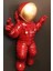 Dekoratif Kırmızı Astronot Apollo Duvar Heykeli (47X35CM) 1