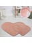 Modern Dekoratif Halı Jel Kaymaz Taban Peluş Puffy Kalp Model Pembe Paspas Takımı 70X100-70X60 1