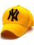 Gabardin Sarı Siyah New York Yankees Baskılı Şapka 1