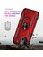Apple iPhone 13 Mini Için Döner Halkalı Pc + Tpu Darbeye Dayanıklı Hibrit Kılıf - Kırmızı (Yurt Dışından) 4