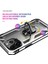 Apple iPhone 13 Pro Max Için Döner Halkalı Pc + Tpu Darbeye Dayanıklı Hibrit Kılıf - Gümüş (Yurt Dışından) 4