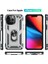 Apple iPhone 13 Pro Max Için Döner Halkalı Pc + Tpu Darbeye Dayanıklı Hibrit Kılıf - Gümüş (Yurt Dışından) 5