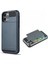 Apple iPhone 12 Pro 6.1 Uyumlu Kart Tutuculu Pc + Tpu Hibrit Telefon Kılıfı - Koyu Mavi (Yurt Dışından) 1