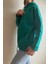 Belsima Butik Yeşil Kapüşonlu Oversize Sweatshirt 2