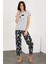 Baskılı Kısa Kol Pijama Takım 1