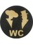 Ağaç Bay Bayan Wc Yazısı 3 Lü Takım (Çap 14 cm - Kalınlık 8 Mm) 2