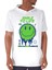 Hayata Gülümse Beyaz Kapşonlu Kısa Kollu Erkek T-Shirt 1