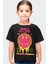Hayata Gülümse Siyah Kısa Kollu Kız Çocuk T-Shirt 1