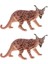 2 Parça Simülasyon Leptailurus Serval Model Oyuncak Figürinler Playset Çocuklar Hediye (Yurt Dışından) 1