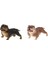 2x Amerikan Zorba Pitbull Figürü Hayvan Köpek Köpek Pet Model Oyuncak Ev Dekor (Yurt Dışından) 1