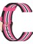 Yumuşak Naylon Akıllı Izle Için 18MM Bilek Kayışı Watch Band Su Geçirmez Siyah + Pembe 2